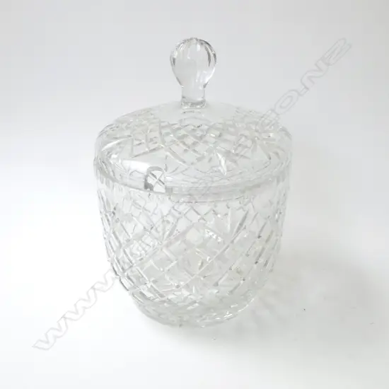 LG CRYSTAL LIDDED PUNCH BOWL JAR H.300mm
