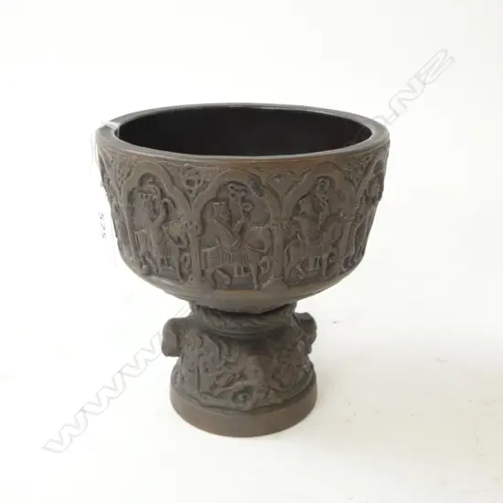 DANISH LAURIDS HJORTH POTTERY BAPTISM CUP H.130mm