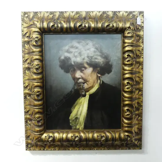 LG GOLDIE PRINT ON CANVAS, GILT FRAME 490x390mm