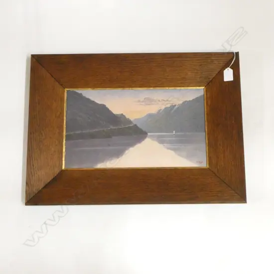 C GILES 'IN THE SOUNDS', OIL on BOARD, SIGNED & DATED 1911, 220x390mm