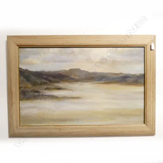 W. BUCKLEY, LANDSCAPE, OIL ON BOARD 435x700mm