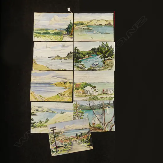 9 OSCAR KENDALL NZ LANDSCAPE WCs C.1963 285x390mm