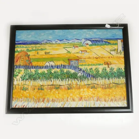 ARTIST UNKOWN, ACYLIC, HAY FIELDS, 580x820mm