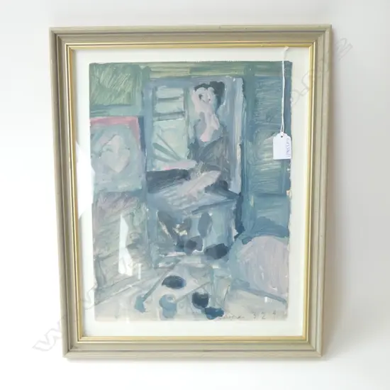 VICTORIA EDWARDS 'ARTIST' ACRYLIC ON PAPER '91 365x280mm