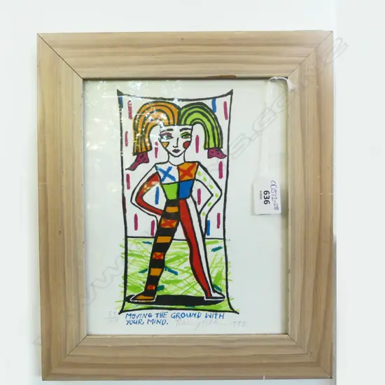 TRACEY COLLINS, MOVING THE GROUND WITH YOUR MIND, MUKA PRINT 55/107, SIGNED & DATED 1993, 230x180mm