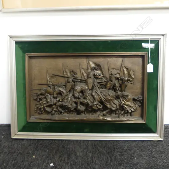 MARCUS DESIGNS RESIN WALL PLAQUE; CRUSADERS 300x515mm