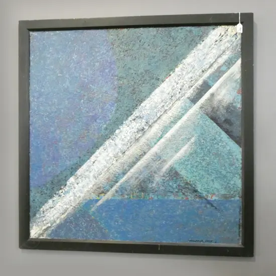 GARY HANSEN 'Te Kapa Moana O Hauraki Tangaroa Gulf Series' 2021mixed media 870 x 870mm labelled verso $2200 orig price