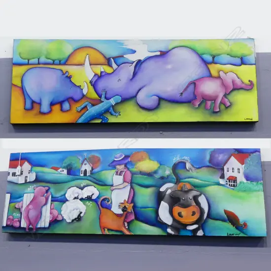 2 LAURYNE HART (SOUTH AFRICA) ORIGINAL WORKS,  310x910mm