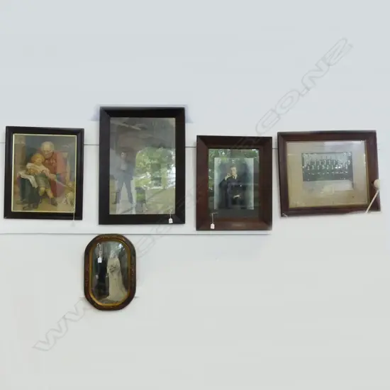 PEARS PRINT & 4 OTHER FRAMED WORKS; LARGEST 690x470mm