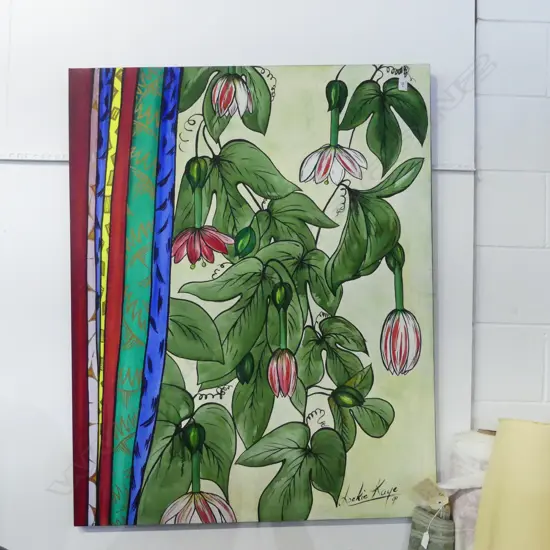 LOCKIE KAYE, UNTITLED FUCHSIA, ACRYLIC ON CANVAS, 1160x920mm