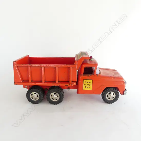 VINTAGE TONKA TIN TOY  STATE HIGHWAY DUMP TRUCK ORIGINAL DECALS L370MM
