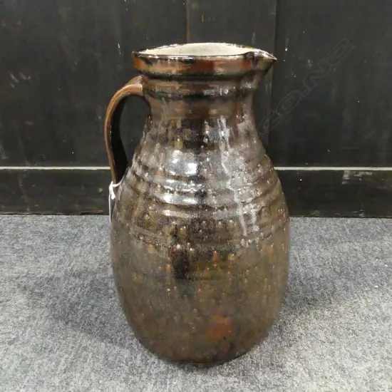 JEFF SCHOLES N.Z. STUDIO POTTERY JUG H.290mm