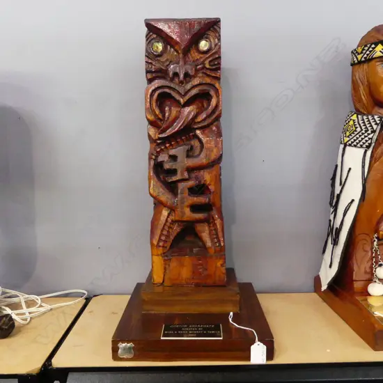 MAORI CARVING ‘JUNIOR AGGREGATE’ TROPHY H.600mm