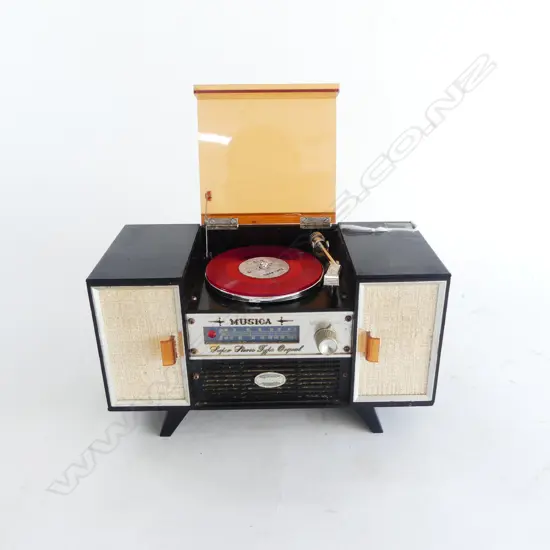 MINITURE RETRO GRAMMERPHONE MUSICAL JEWLERY BOX WORKING L190MM