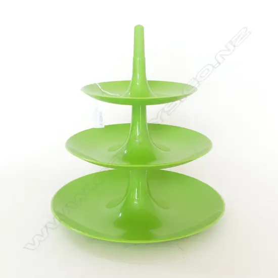 ETARGERE BABELL (L) 3 LEVEL GREEN PLASTIC BOWL by Koziol. H.330mm