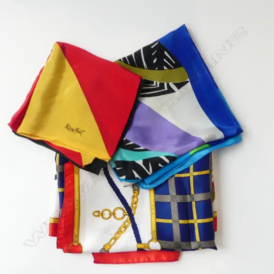 3 VINTAGE FASHION SCARFS PHILIPPE MONET SUNKYUNGSA & ANOTHER