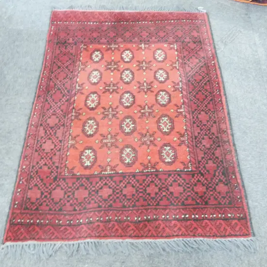 HAND KNOTTED WOOL PILE RUG 1400x1000mm