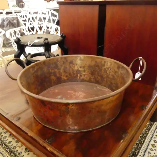 LG COPPER PAN, DOUBLE HANDLES 465mm dia