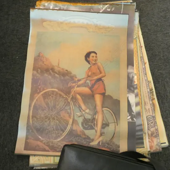 ASSORTED VINTAGE CHINESE ADVERTISING POSTERS - some damaged