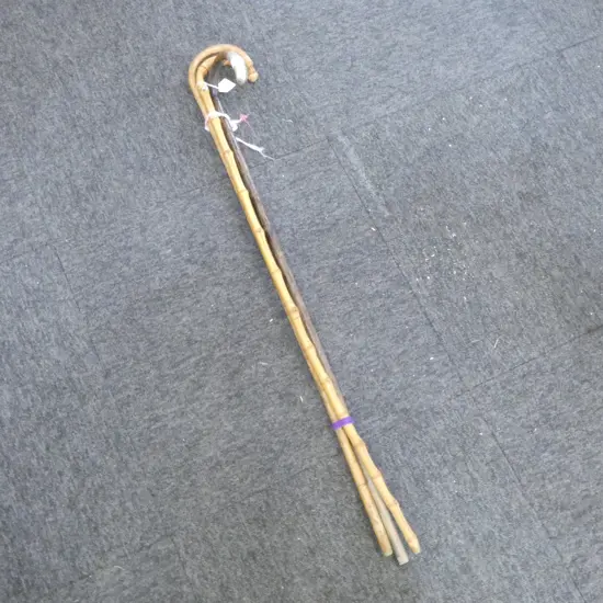 3 CANE WALKING STICKS; 1 STG SILVER CAP BIRM. 1912. H.910mm