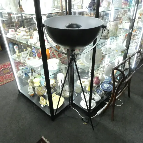 MODERN BLACK METAL FLOOR LAMP H.1400mm