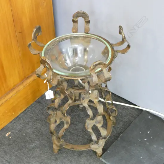 METAL STAND w. GLASS BOWL H.450mm