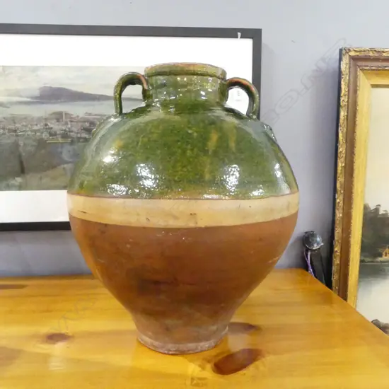 CHINESE GREEN GLAZED FLOOR VASE H.450mm