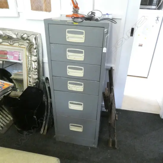 6 DRAWER INDUSTRIAL FILING CABINET 490x640x1320mm