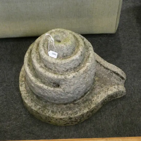 3 PCE CARVED STONE GARDEN WATER FEATURE H.350mm