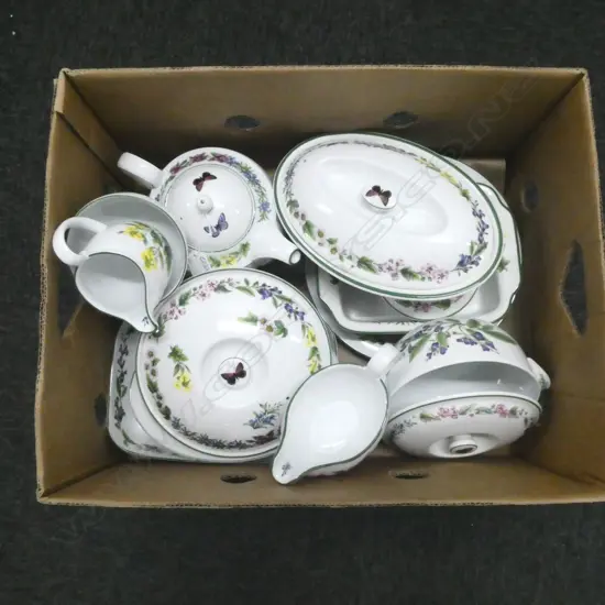 12 PCES ROYAL WORCESTER HERBS PATTERN, PIE DISH 270mm dia 