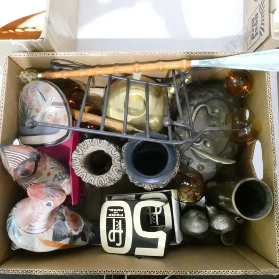 ASST Incl. MEXICO, BRASS, PUNGA VASES, etc