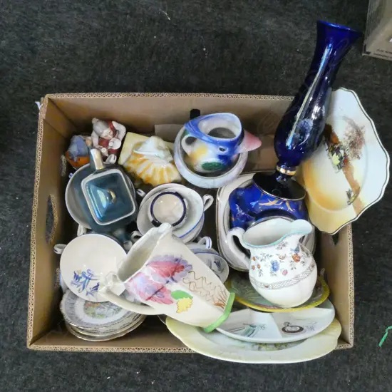 ASST. CHINA INCLUDING COPE AND SPODE JUG, ROYAL DOULTON 'COACHES', CHINA FIGURES, etc