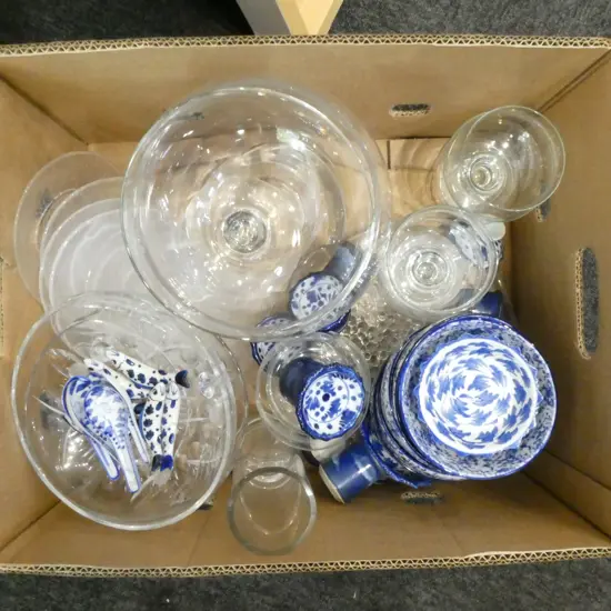 ASST. GLASS, B/W CERAMICS