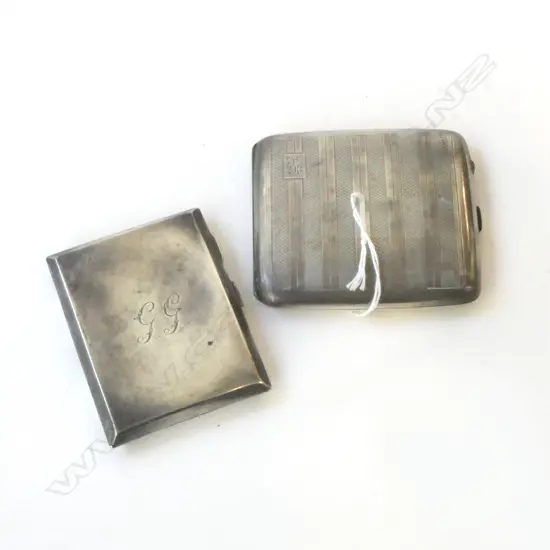 2 STG SILVER CARD CASES, 174 grms