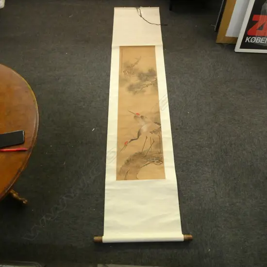 ZHANG KUNY attributed HONG KONG CHINESE SCROLL PINE TREE STUDY