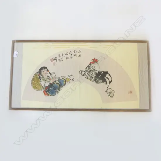 FRAMED CHINESE PRINT 390x790mm
