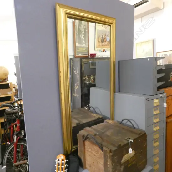 LG MODERN GILT FRAME MIRROR 1255x650mm