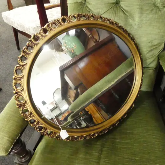 OVAL GILT MIRROR H.590mm
