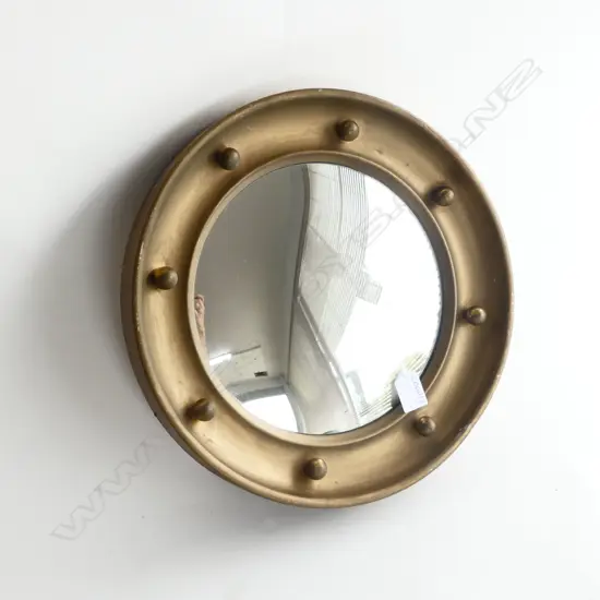 FEDERAL STYLE GOLD CONVEX MIRROR 355mm dia borer to back
