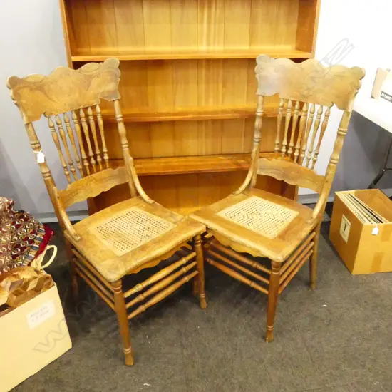 PR ANTIQUE SPINDLE BACK CHAIRS old borer