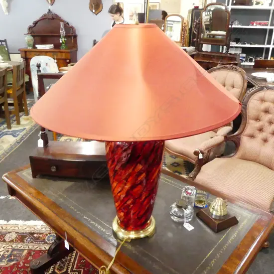 RED TABLE LAMP H.650mm
