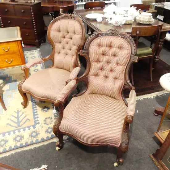 PR VICTORIAN GRANDFATHERS CHAIR 