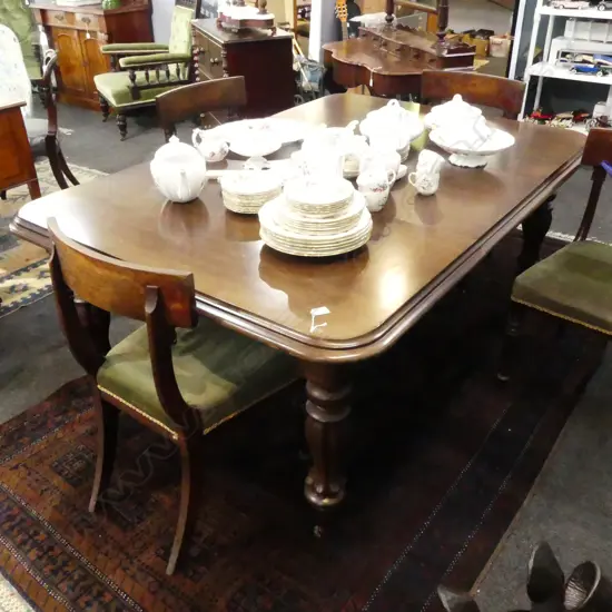 MAHOGANY EXTENDING DINING TABLE L.1740mm