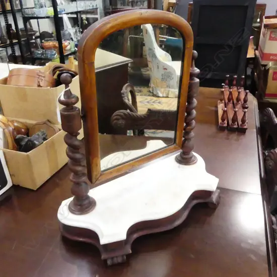 SWING BACK MARBLE VANITY MIRROR H.580mm