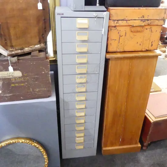 15 DRAWER INDUSTRIAL FILING CABINET 330x380x1310mm & FILE ORGANISER