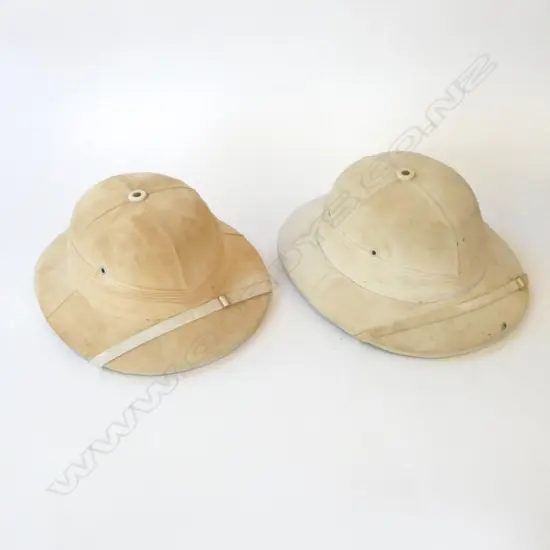 2 SAFARI HELMETS