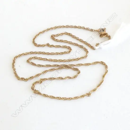 9ct FINE MULTI LINK NECK CHAIN L.460mm 2.3gms