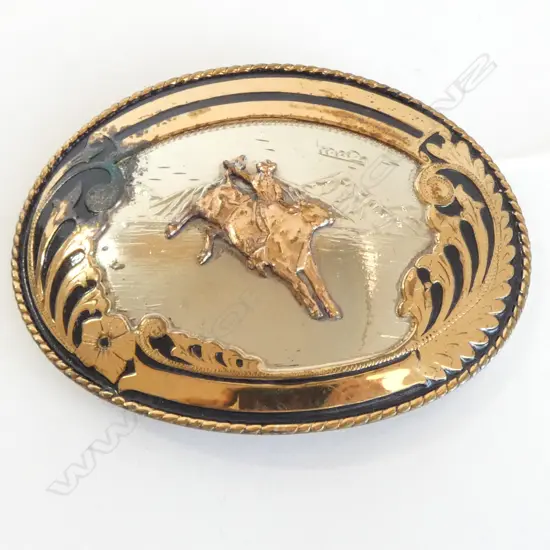  GERMAN MADE SILVER RODEO BUCKLE