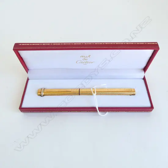 GOLD PLATE CARTIER PEN in CASE, made in France, working