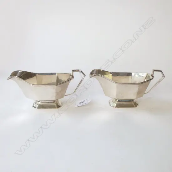 PR STG SILVER SAUCE BOATS, W. GREENWOOD & SONS, BIRMINGHAM 1931, 278gms